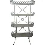Šedý kovový retro stojan na květiny Storage rack – 91x36x168 cm + doprava zdarma