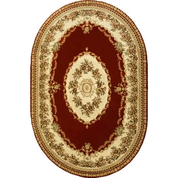 Koberec Koberec Super Rose 1898A ornament / květinový, červený / krémový ovál