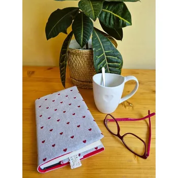 Povlak na dekorativní polštářek Obal na knížku_srdíčka