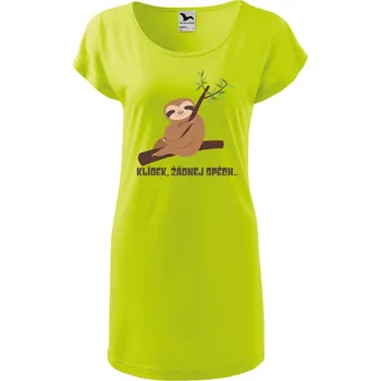 Dámské tričko DOBRÝ TRIKO Dámské tričko/šaty Klídek Velikost: XS, Barva: Limetková