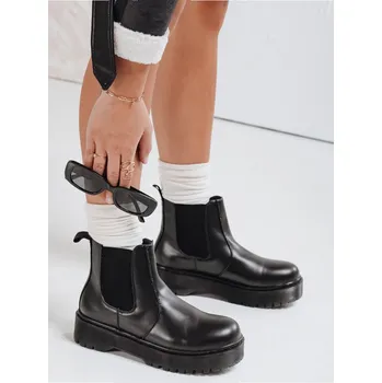 Dámské kozačky Dámské kotníkové boty STEPBACK s vysokou podrážkou ZY0495 Barva: Černá, Velikost: 39