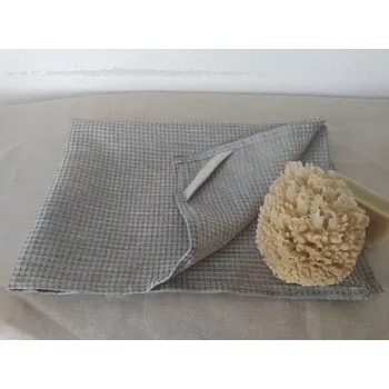 Ručník Lněný vaflový ručník - šedá | E-len Velikost: 90x45 cm, Balení: 1 ks