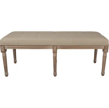 Křeslo Hnědá čalouněná lavice Angelique – 122x41x46 cm + doprava zdarma