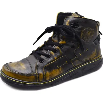 Dámská zimní obuv Dámská zimní kotníková obuv KACPER 4-6442 žlutá vel. 37