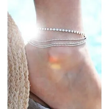 Náramek Flamenco Mystique Křišťálový náramek na nohy B187 - Elegance pro vaše kotníky