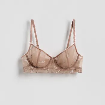 Podprsenka Reserved - Podprsenka ze síťoviny s výšivkou - zlatavá hnědá - 199EZ-82X - 199EZ-82X-75E