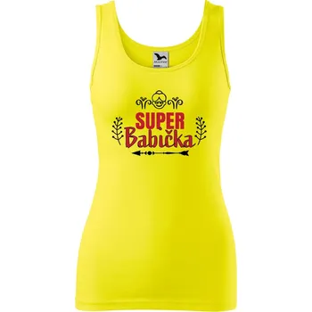 Dámské tričko DOBRÝ TRIKO Dámské tílko s potiskem Super babička Velikost: S, Barva: Citrónová
