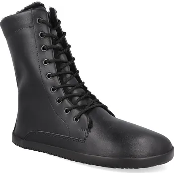 Dívčí zimní obuv Barefoot zimní boty Ahinsa - Jaya Winter na zip černé Velikost: 38