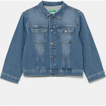 Chlapecká bunda Dětská riflová bunda United Colors of Benetton modrá barva, 24LGGN014 24LGGN014.P.Seasonal 55X, vel. 82