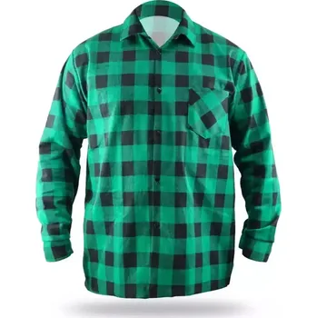 Oblečení a móda DEDRA BH51F4-S zelená flanelová košile, velikost S, 100% bavlna BH51F4-S Farba: Zelená, Veľkosť: M.