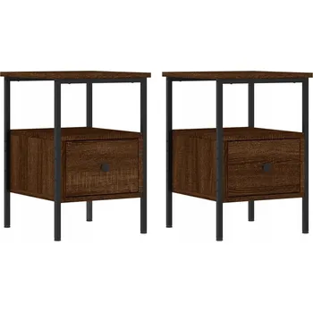 Noční stolek Noční stolek dřevěný hnědý 34x36x50 cm