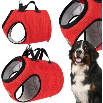 Postroj pro psa Bezpečnostní postroj do auta pro psy s atestem Truelove Expedition crash test red XL