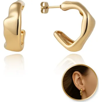 Náušnice Flamenco Mystique Pozlacené visací náušnice z nerezové oceli KST3413 14k zlato