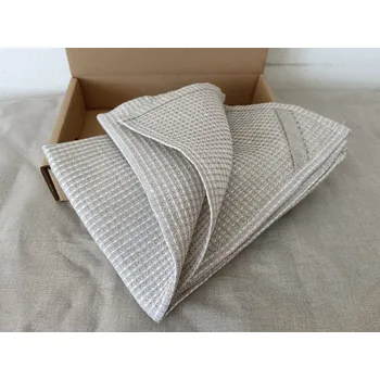 Utěrka E-len Lněná vaflová utěrka Bílá káva 45x68 cm