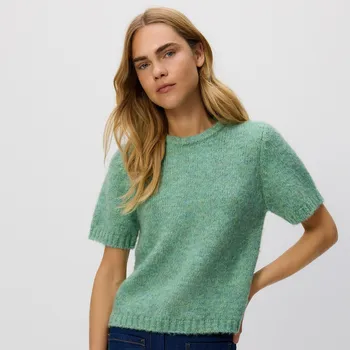 Dámský svetr Reserved - Svetr s krátkými rukávy - mátově zelená - 120GS-65M - 120GS-65M-XL