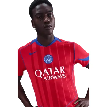 Pánský třetí fotbalový dres Nike PSG 25/26 červený krátký rukáv