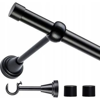Garnýž GARNÝŽ JEDNOŘADÁ 180CM 19MM GARNÝŽ ČERNÁ BÍLÁ TRUBKOVÉ TYČE NA ZÁVĚSY