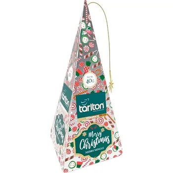 Čaj Tarlton Zelený čaj - TARLTON Christmas Merry Mingle papír 40 g