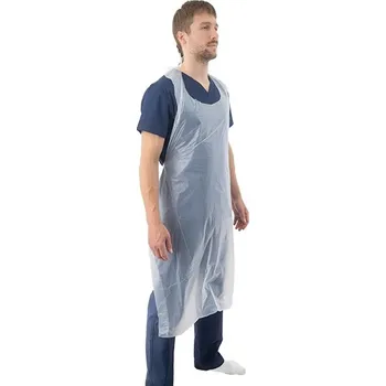 Zdravotnický plášť ESPEON Zástěra přední PE, 130 x 80 cm, 20 mi, 100 ks, bílá