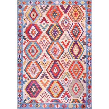 Koberec KOBEREC ORIENTÁLNÍ PLOCHÝ TKANÝ TENKÝ GEOMETRICKÝ MULTIKOLOR 120x180