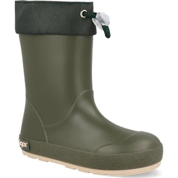 Chlapecké holínky Barefoot dětské holínky Igor - Yogi DK cuello kaki tmavě zelené Velikost: 32