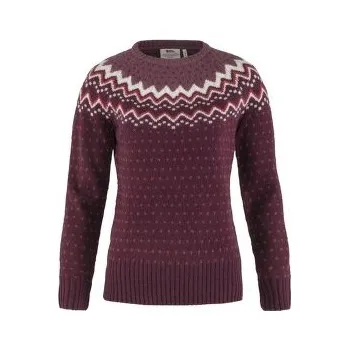 Dámský svetr Fjällräven Övik Knit Sweater Women Dark Garnet červená XXS