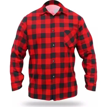 Oblečení a móda DEDRA Flanelová košile červená, velikost S, 100% bavlna BH51F1-S Farba: Červená, Veľkosť: XXXL