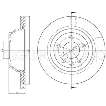Brzdový kotouč Brzdový kotouč METELLI 23-0849C