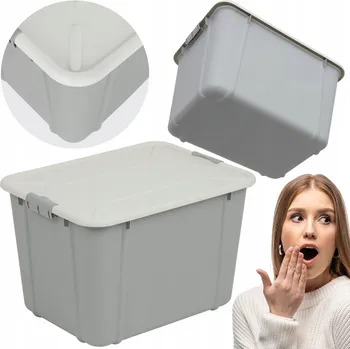 Úložný box PLASTOVÁ KRABIČKA 30 L UZAMYKATELNÁ S VÍKEM, ÚLOŽNÝ BOX