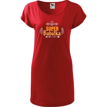 Dámské tričko DOBRÝ TRIKO Dámské tričko/šaty Super babička Velikost: S, Barva: Červená