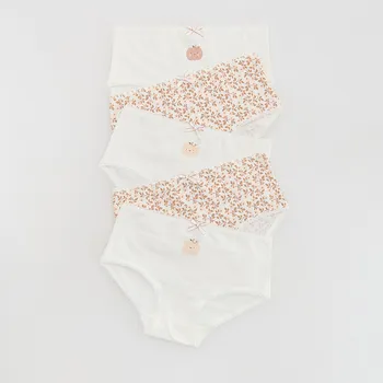 Dětská móda Reserved - Sada 5&nbsp;kalhotek s&nbsp;vysokým podílem bavlny - krémová - 167GU-01X - 167GU-01X-U15