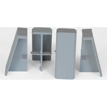 soklová lišta NOVÁK Spojka k soklové liště MDF 40x18 cement light grey/broušené stříbro, 4ks M13-ABSP003