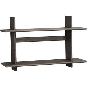 police ROWICO Nástěnná police WESTLOCK 75x48 cm tmavě hnědá