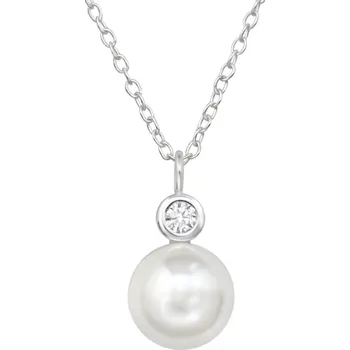 Náhrdelník For Silver Náhrdelník s přívěskem Zirkon a Perla - Stříbro 925