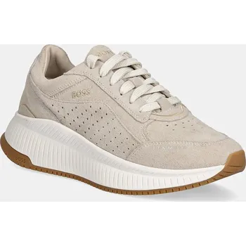 Pánská obuv Semišové tenisky BOSS TTNMEVO béžová barva, 50536421 50536421.057 12X, EUR 41