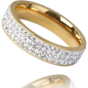 Prsten Flamenco Mystique Pozlacený prsten z nerezové oceli 14k - Velikost US5 EU8 PST832 Velikost prstenu: US5 EU8