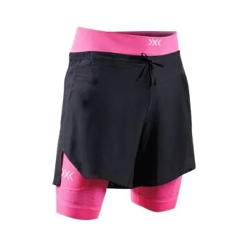 Pánské kraťasy X-BIONIC EFFEKTOR 2IN1 SHORTS MEN X BLACK/NEO PINK černá XL