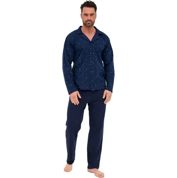 Rozepínací pánské pyžamo CORNETTE 114/80 tmavě modrá XL 0