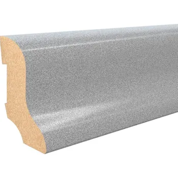 soklová lišta NOVÁK Podlahová - soklová lišta 40x20 MDF fólie imitace stříbra, 2,7m AAK M137/08