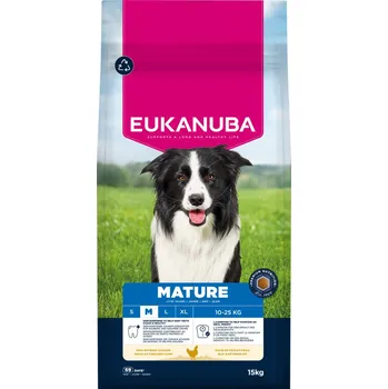 Krmivo pro psa 15kg Eukanuba Premium Nutrition Mature Medium Breed Chicken