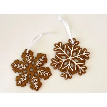 Vánoce CAT Polsko Malovaný perníček k zavěšení - VLOČKA VELKÁ - vzor A