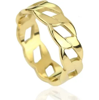 Prsten Flamenco Mystique Pozlacený prsten z chirurgické oceli PST582 - Velikost US8 EU17 Velikost prstenu: US9 EU20