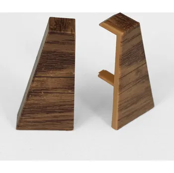 soklová lišta NOVÁK Koncovka L+P k soklové liště MDF 40x18 dub Livingstone tabákový, 1 pár M13-AMKO028