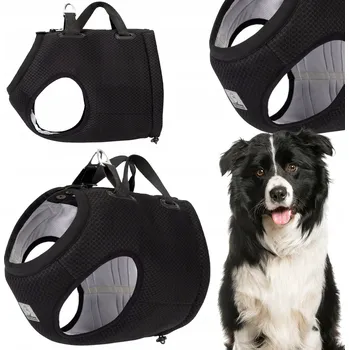 Postroj pro psa Bezpečnostní postroj do auta pro psy s atestem Truelove Expedition černý XL