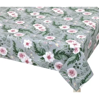 Bellatex Ubrus ADÉLA Růže Šedá,Růžová, rozměr 120x140 cm