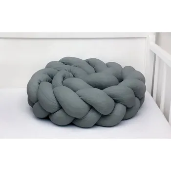 Dětská postýlka SCAMP Mušelínový mantinel 180 cm Grey