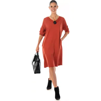 Dámské šaty Dámské šaty ORNELLA 54 Cihlová