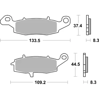 Auto-moto Sada brzdových destiček, vždy 4 kusy v sadě BREMBO 07KA18SP