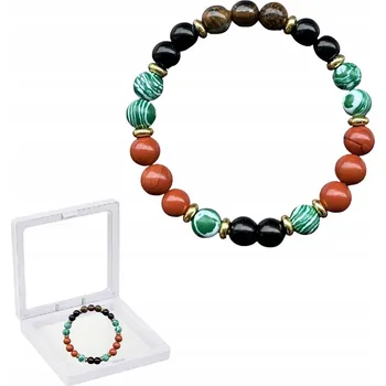 Náramek Náramek z přírodních kamenů Bogactwo Malachit Tygrysie Oko