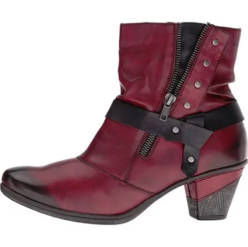 Dámská zimní obuv Dámská kotníčková obuv RIEKER D8772/35 ROT COMBI vel. 36